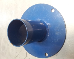 Set flange discharger blue